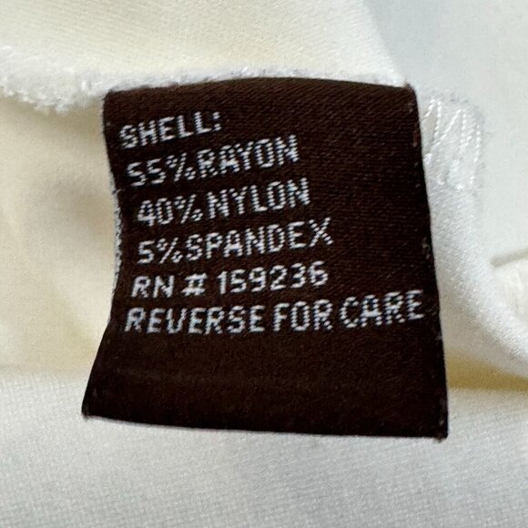 J.McLaughlin White Pleated Front Long Sleeve Tunic Baby Doll Top Blouse S - Picture 7 of 8